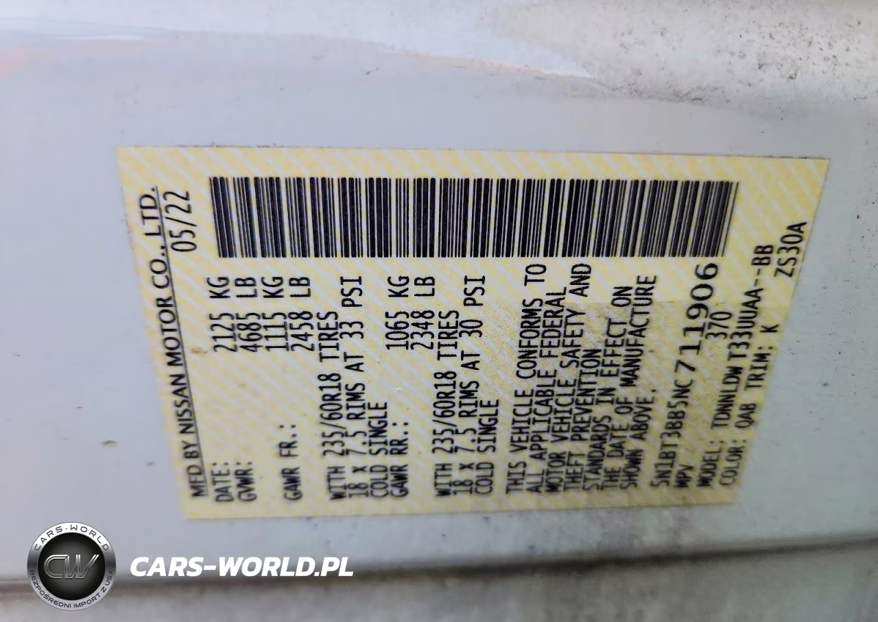 2022 Nissan Rogue Sv VIN:5N1BT3BB5NC711906 - 13