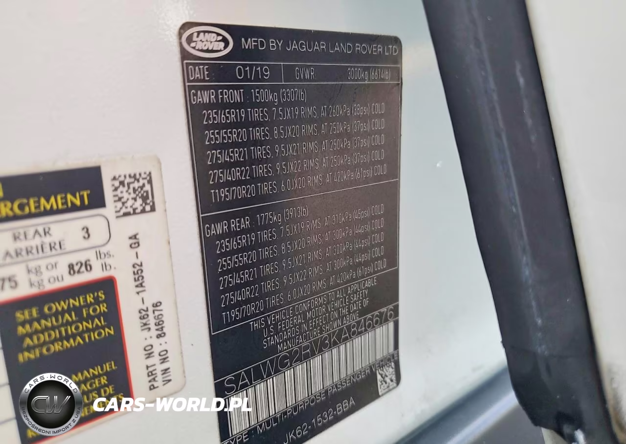 2019 Land Rover Range Rover Sport Se VIN:SALWG2RV3KA846676 - 13