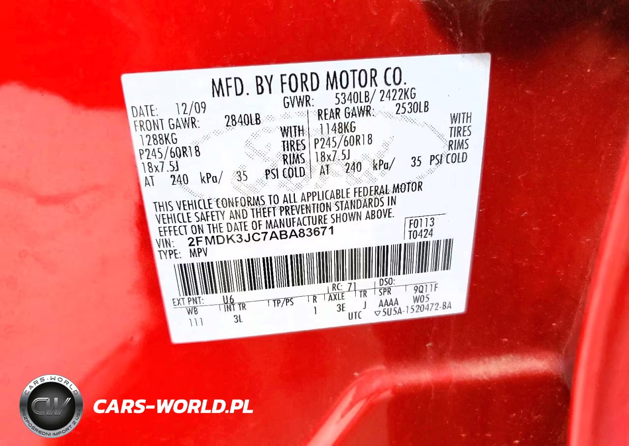 2010 Ford Edge Sel VIN:2FMDK3JC7ABA83671 - 13
