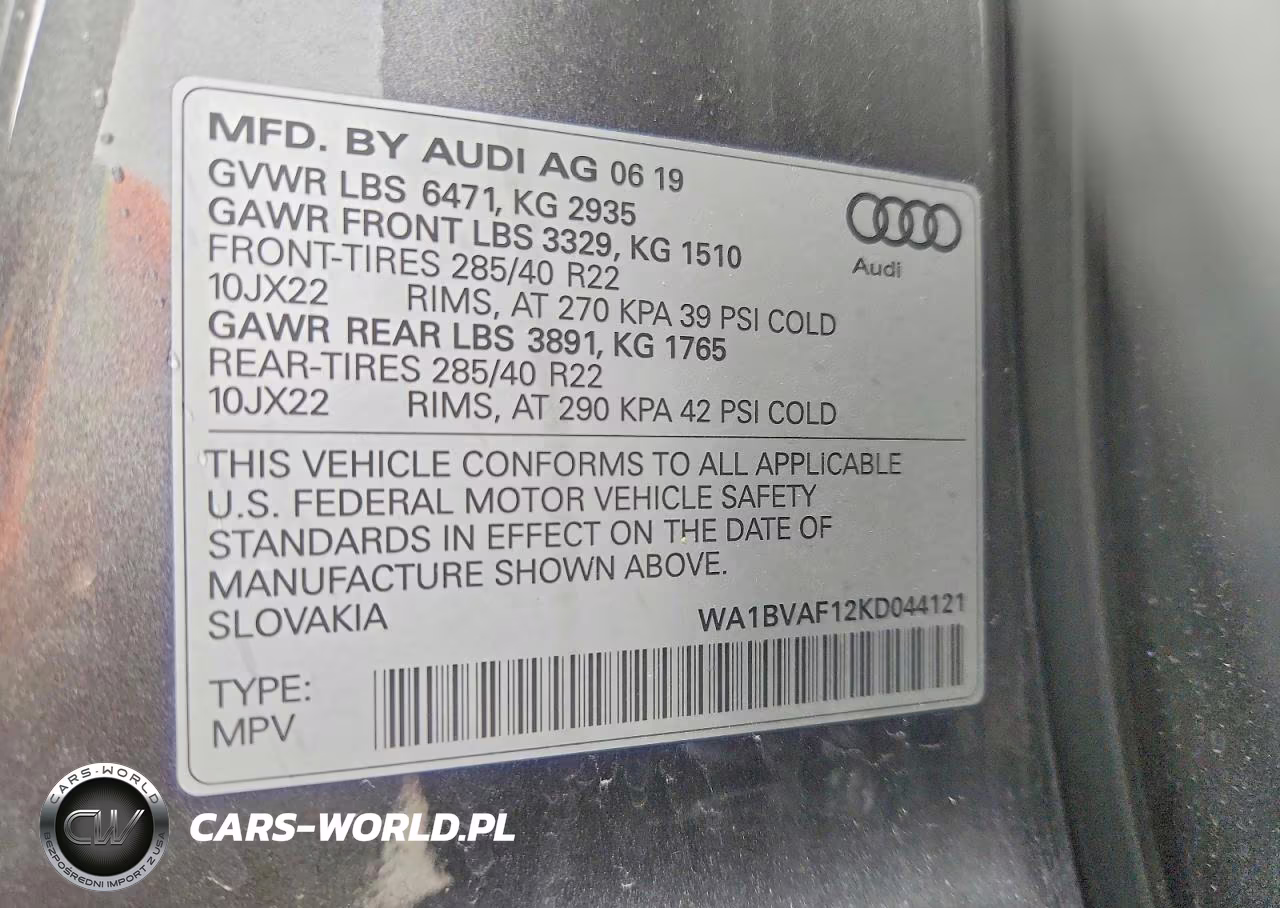 2019 Audi Q8 Premium Plus VIN:WA1BVAF12KD044121 - 13