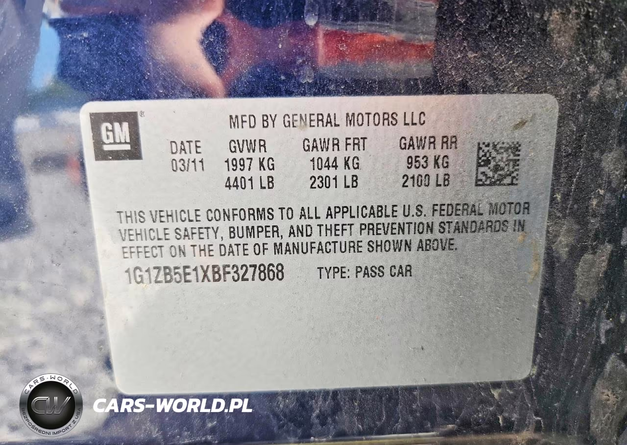 2011 Chevrolet Malibu 2Lt VIN:1G1ZB5E1XBF327868 - 12