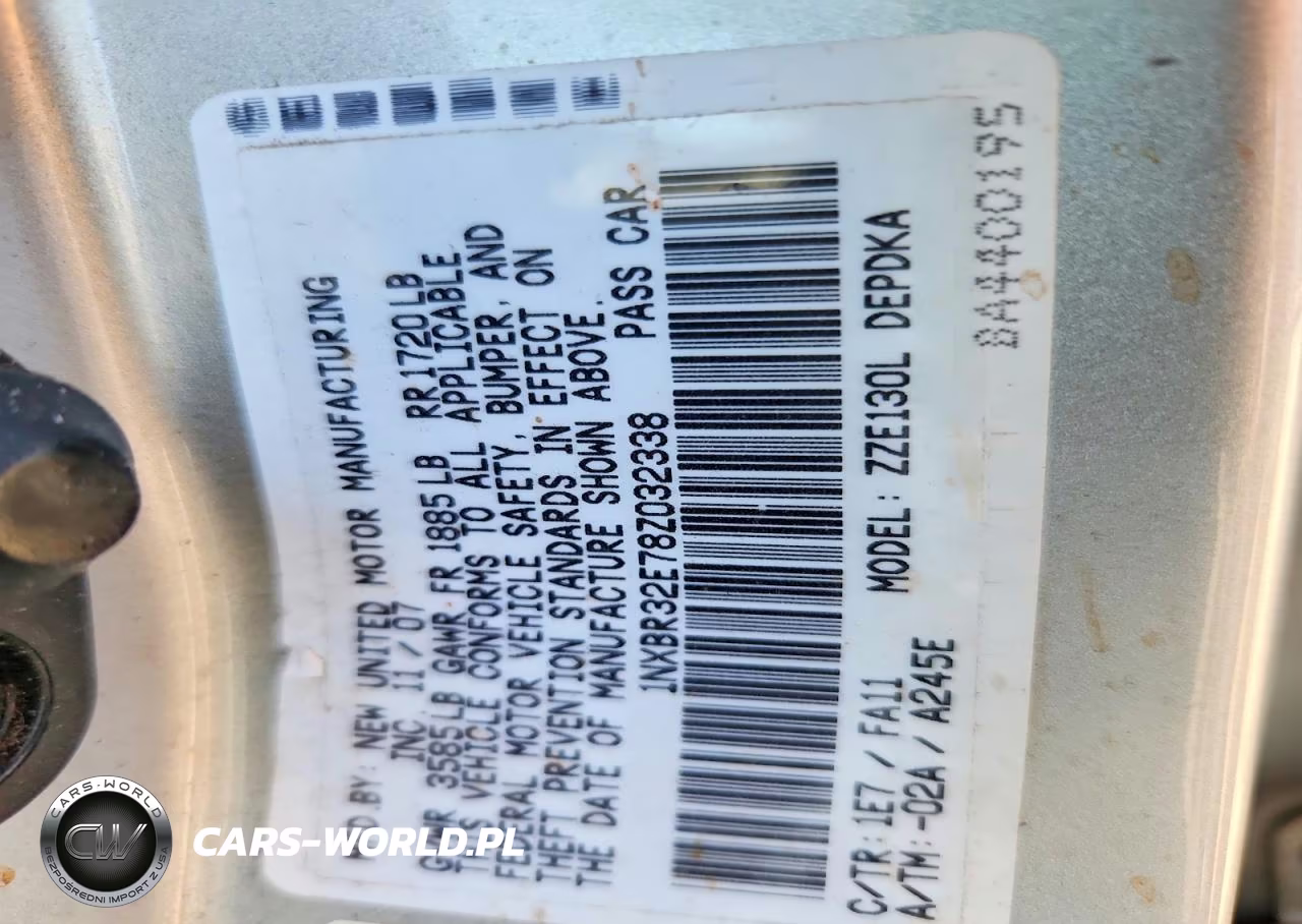 2008 Toyota Corolla Ce VIN:1NXBR32E78Z032338 - 12