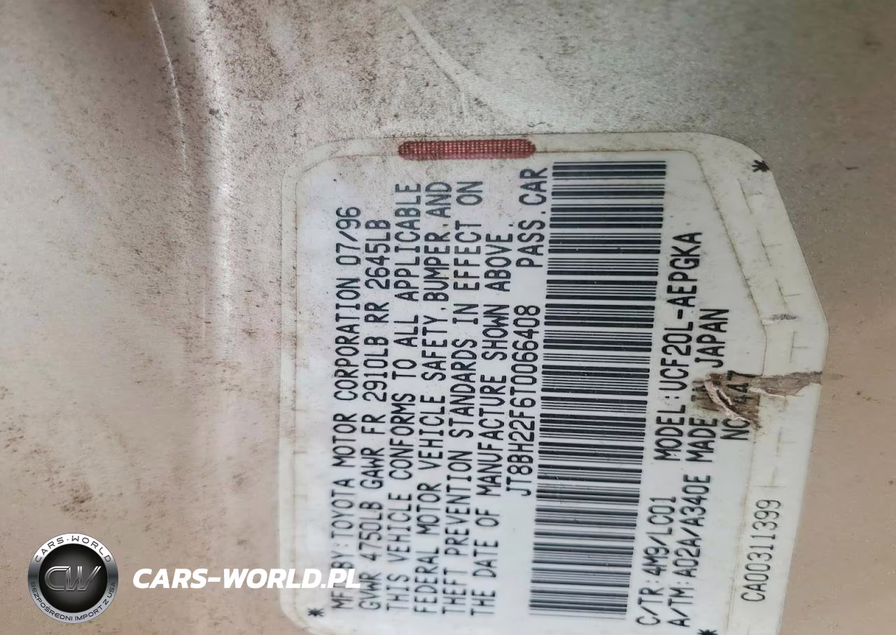 1996 Lexus Ls 400 VIN:JT8BH22F6T0066408 - 12