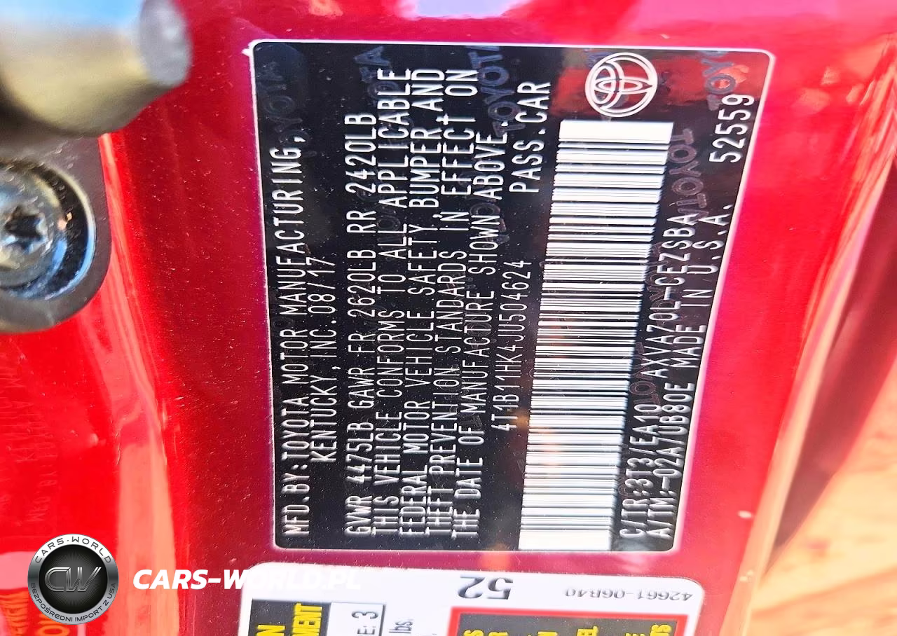 2018 Toyota Camry Se VIN:4T1B11HK4JU504624 - 12