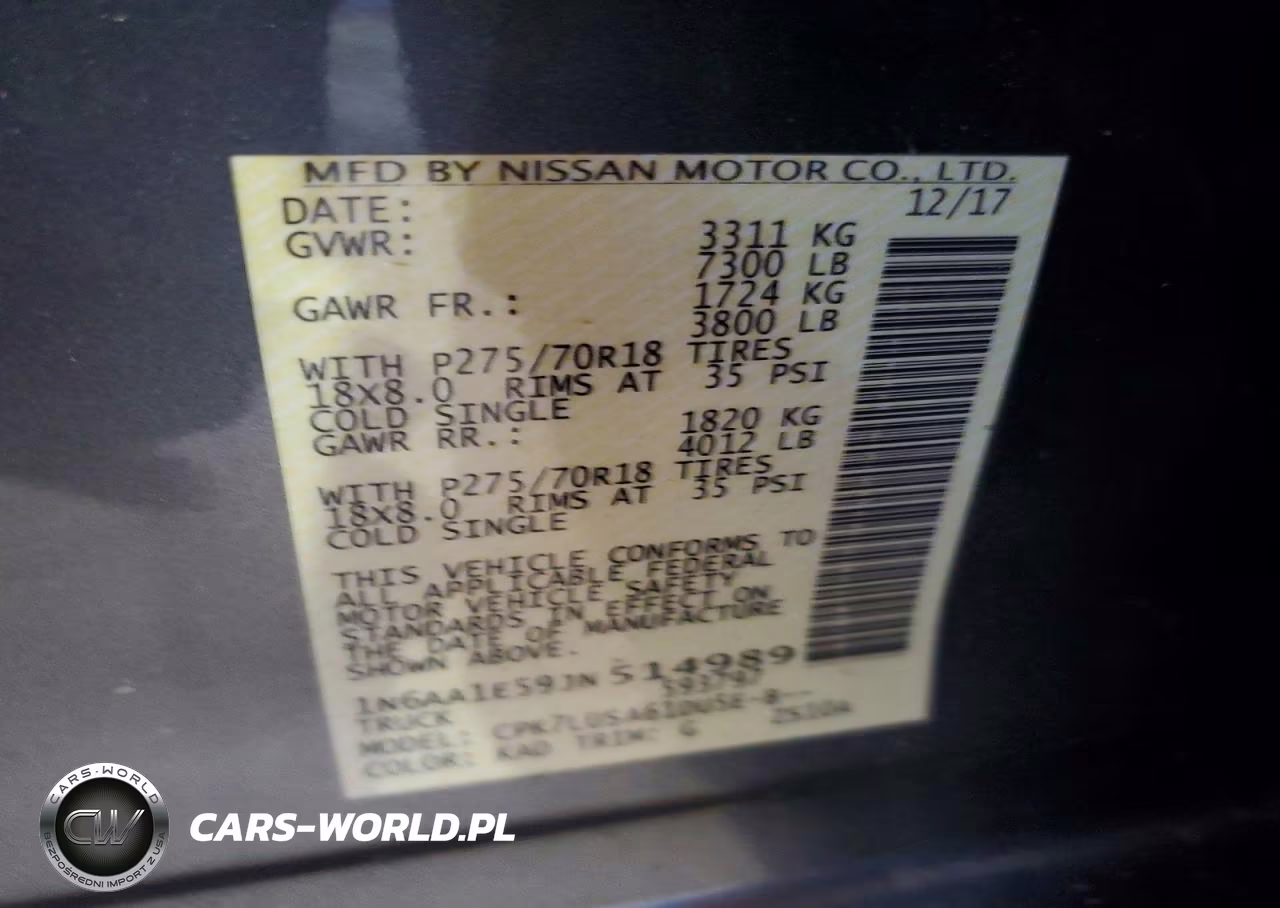 2018 Nissan Titan Pro-4X VIN:1N6AA1E59JN514989 - 12