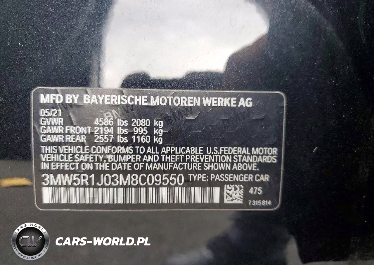 2021 BMW 330I VIN:3MW5R1J03M8C09550 - 13