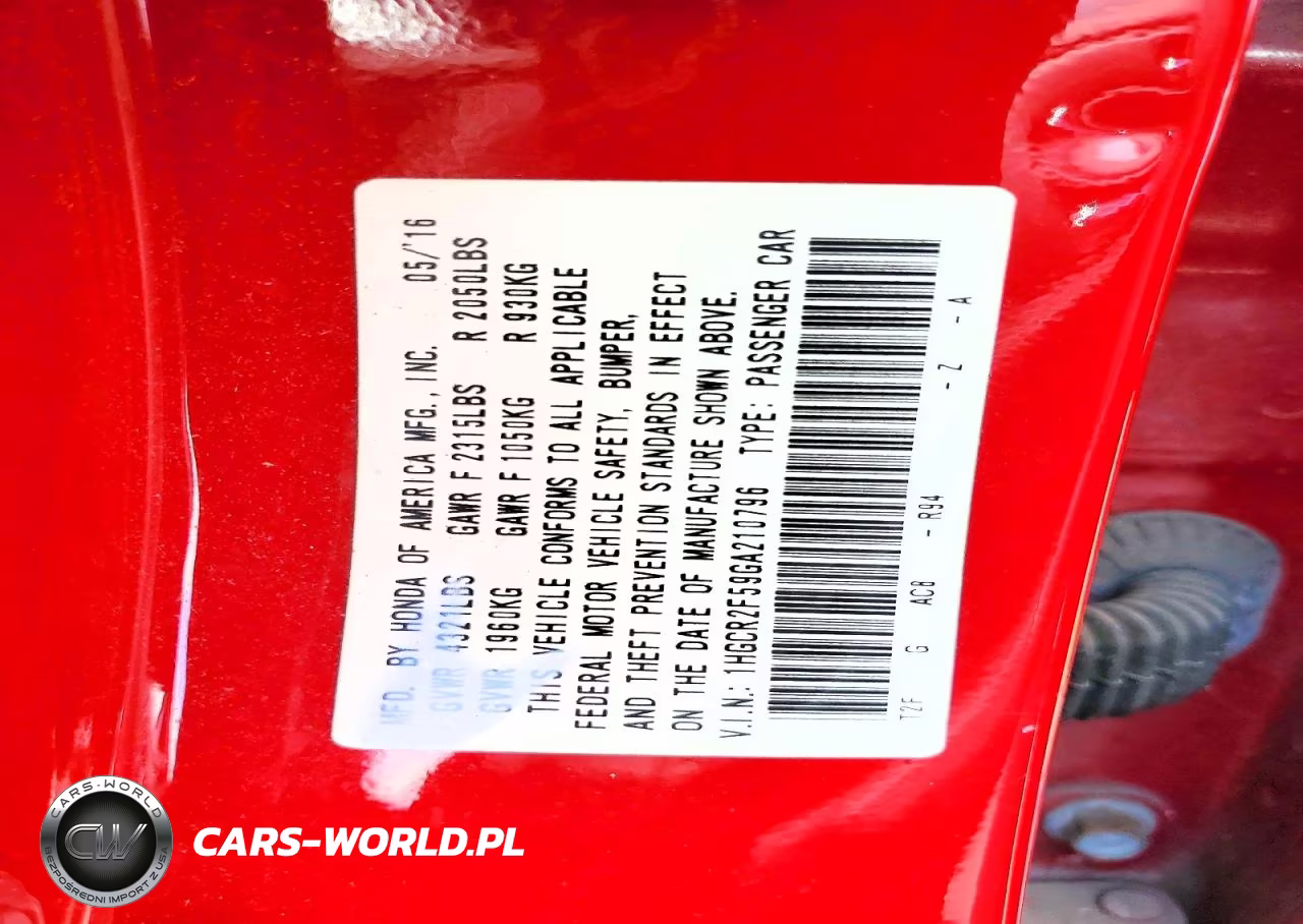 2016 Honda Accord Sport VIN:1HGCR2F59GA210796 - 12