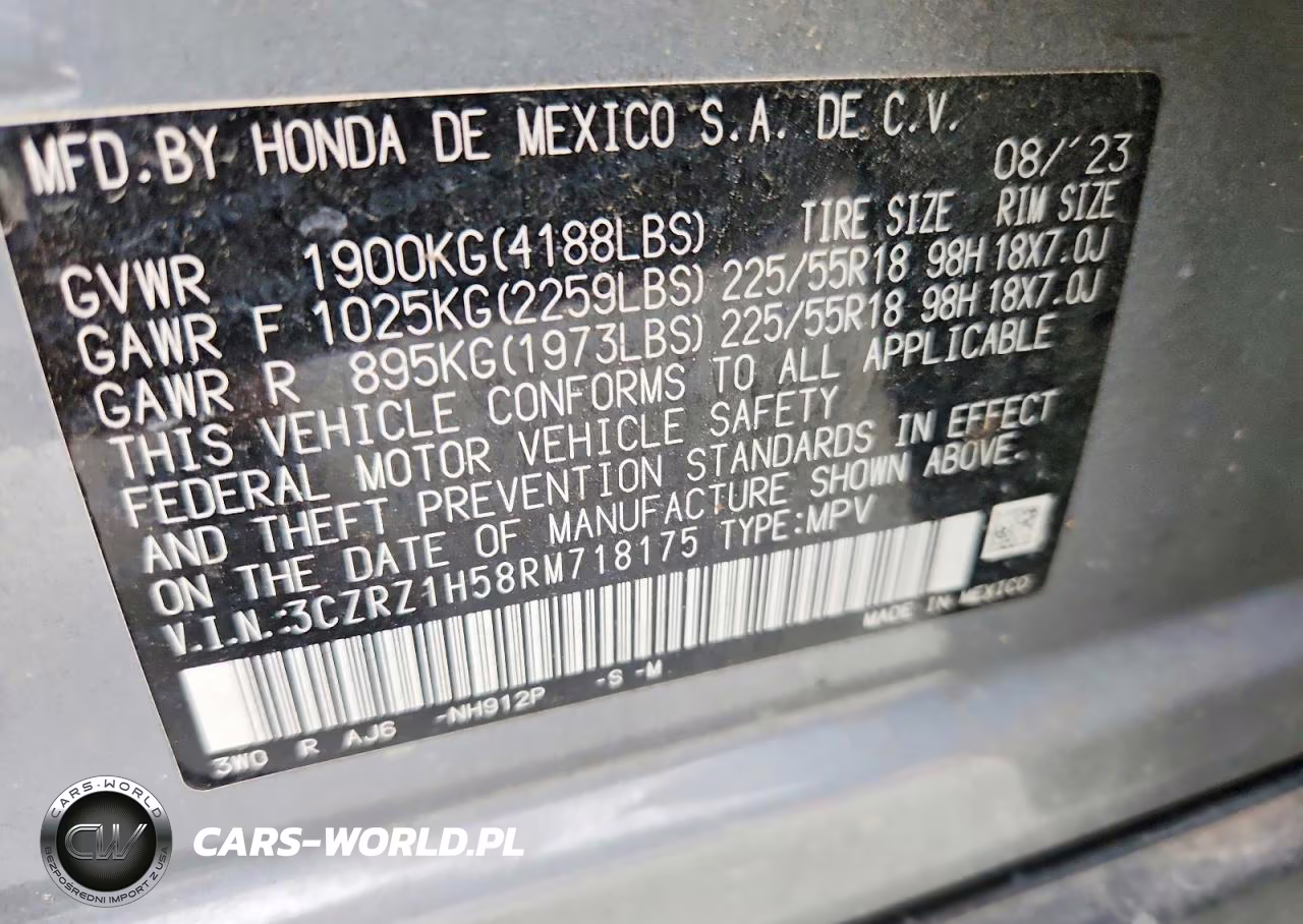 2024 Honda Hr-V Sport VIN:3CZRZ1H58RM718175 - 13