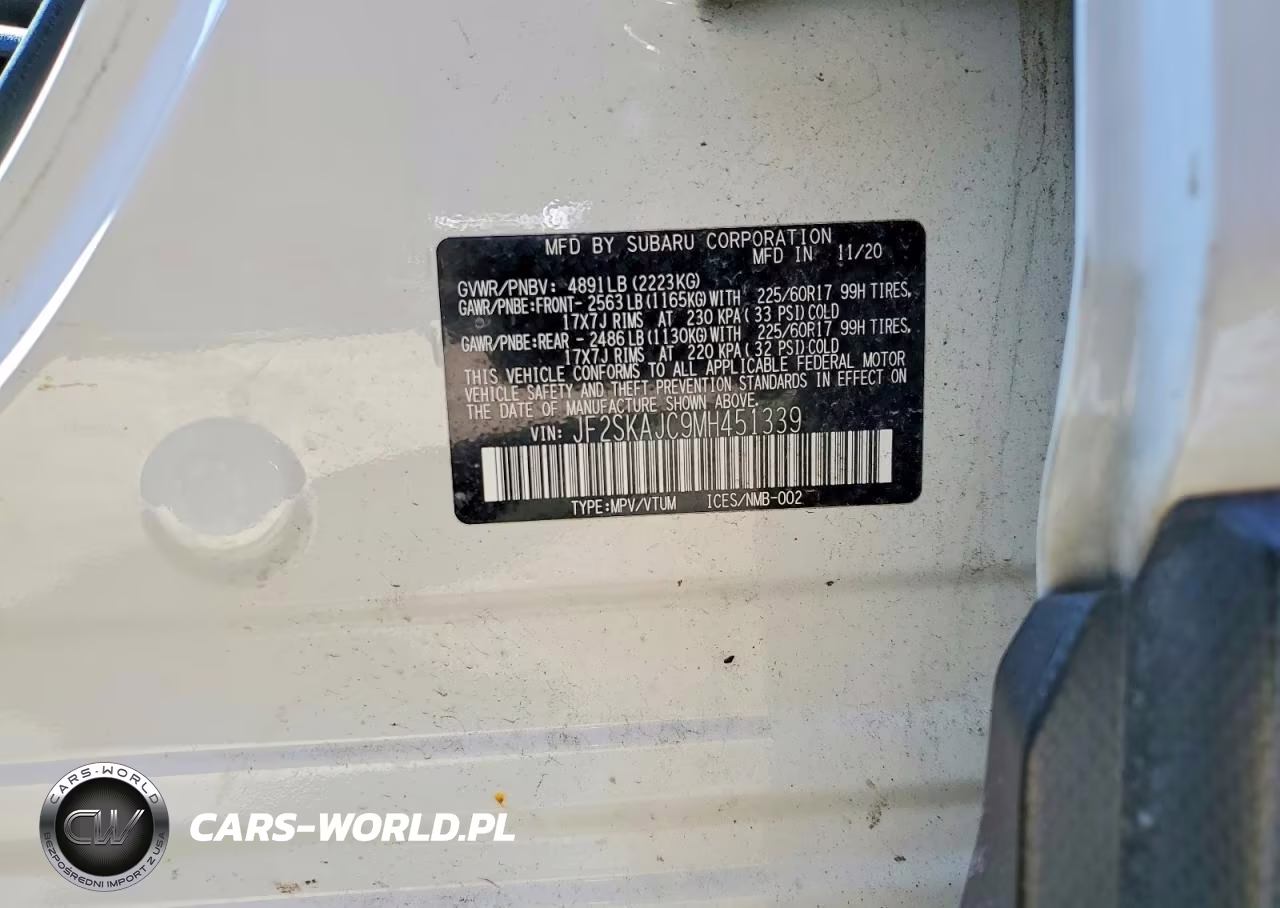 2021 Subaru Forester VIN:JF2SKAJC9MH451339 - 12