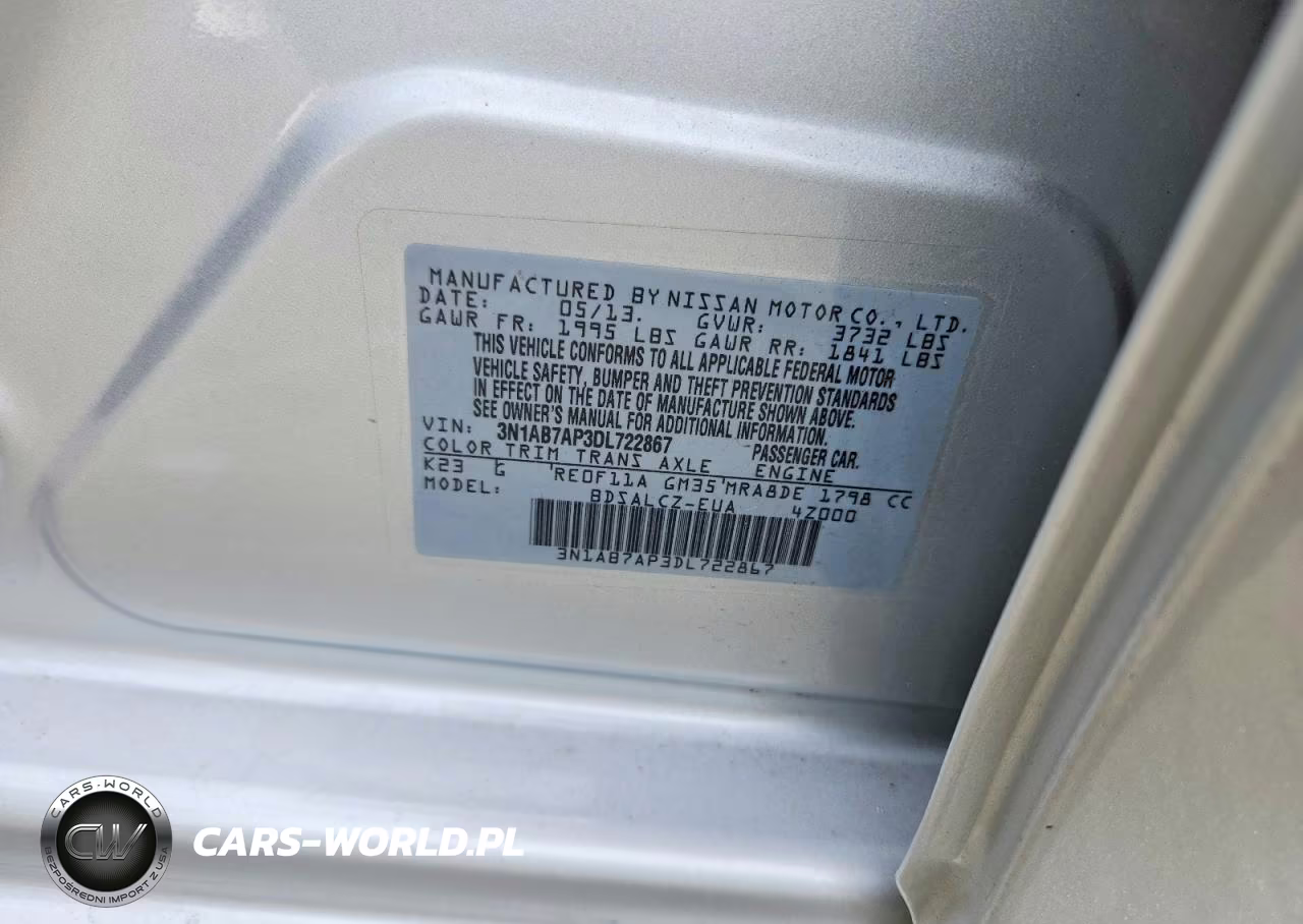 2013 Nissan Sentra S VIN:3N1AB7AP3DL722867 - 12