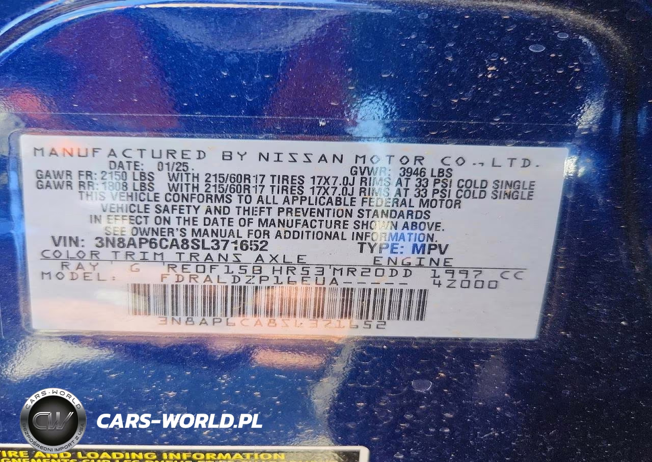 2025 Nissan Kicks Sv VIN:3N8AP6CA8SL371652 - 14