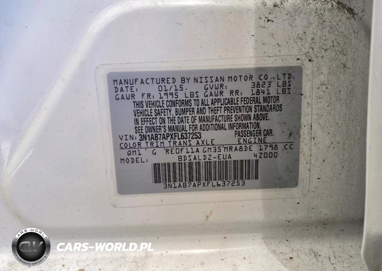 2015 Nissan Sentra Sv VIN:3N1AB7APXFL637253 - 13