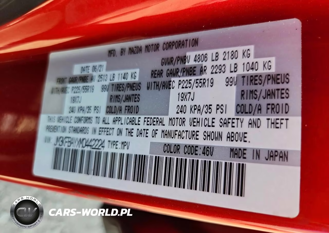 2021 Mazda Cx-5 Grand Touring Reserve VIN:JM3KFBAYXM0442224 - 14