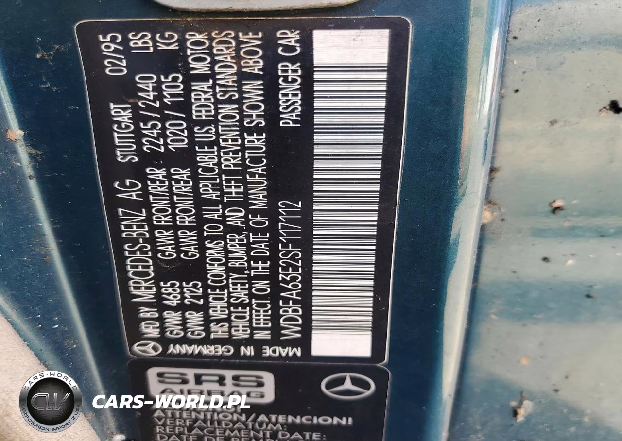 1995 Mercedes-Benz Sl 320 VIN:WDBFA63E2SF117112 - 12