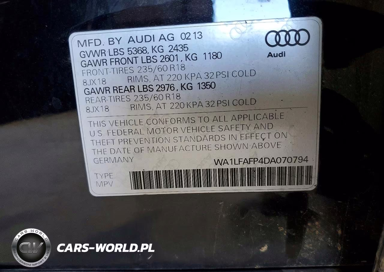 2013 Audi Q5 Premium Plus VIN:WA1LFAFP4DA070794 - 13