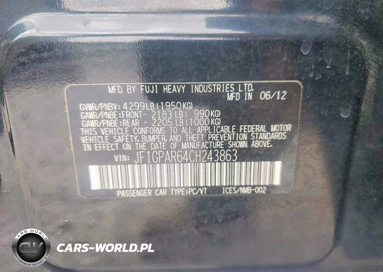 2012 Subaru Impreza Sport Limited VIN:JF1GPAR64CH243863 - 13