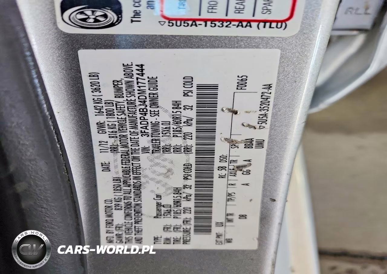 2013 Ford Fiesta Se VIN:3FADP4BJ4DM177444 - 12