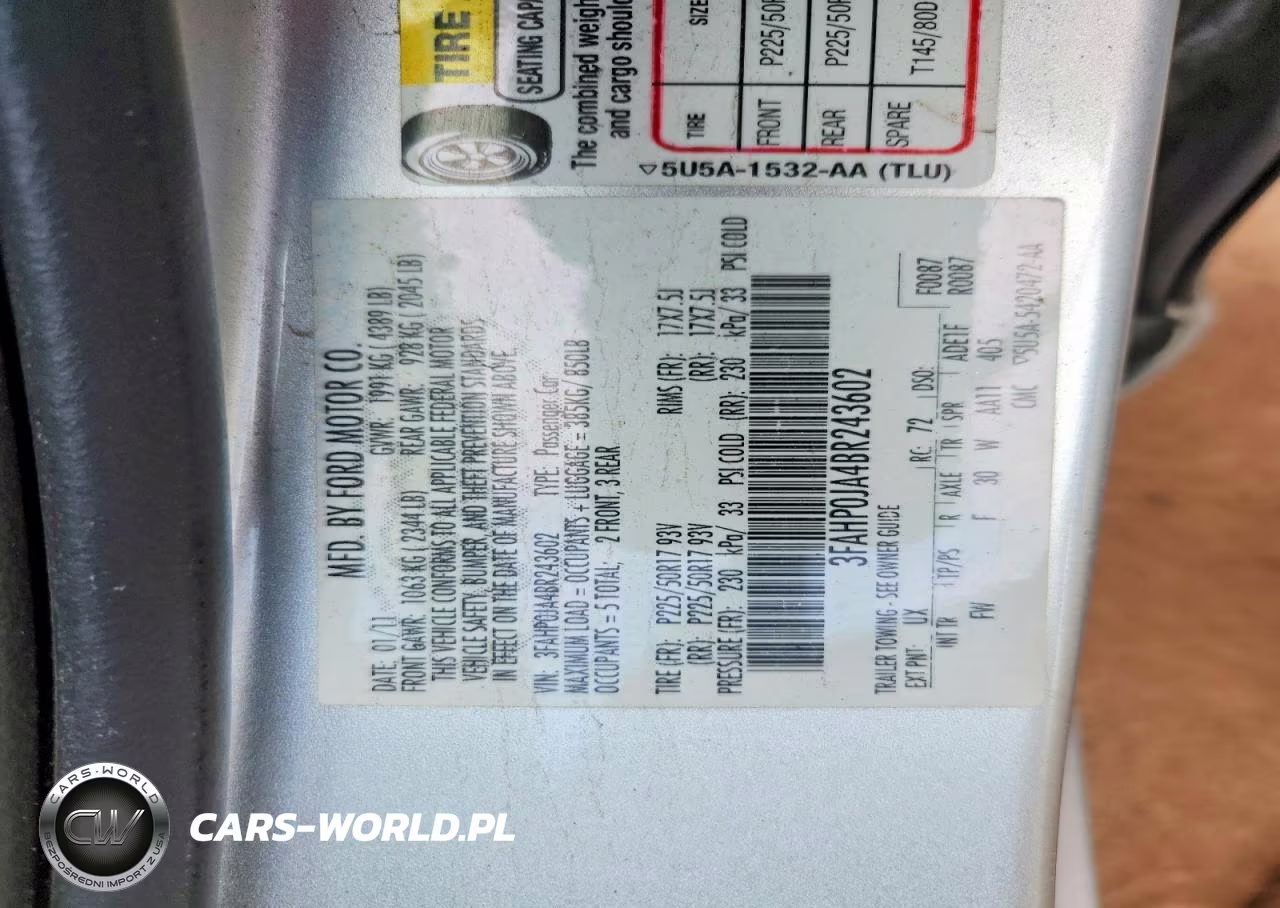 2011 Ford Fusion Sel VIN:3FAHP0JA4BR243602 - 12