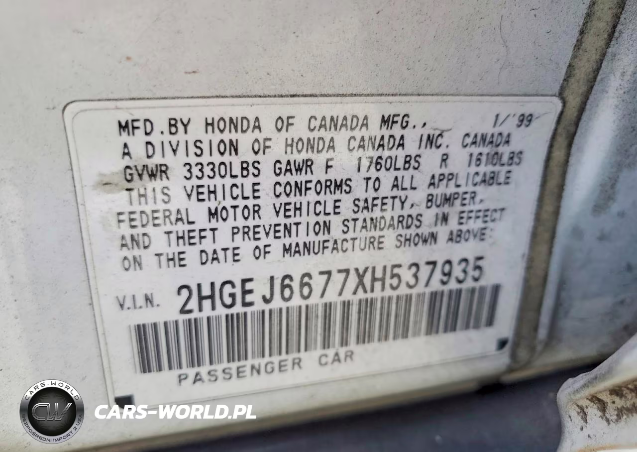 1999 Honda Civic Lx VIN:2HGEJ6677XH537935 - 12