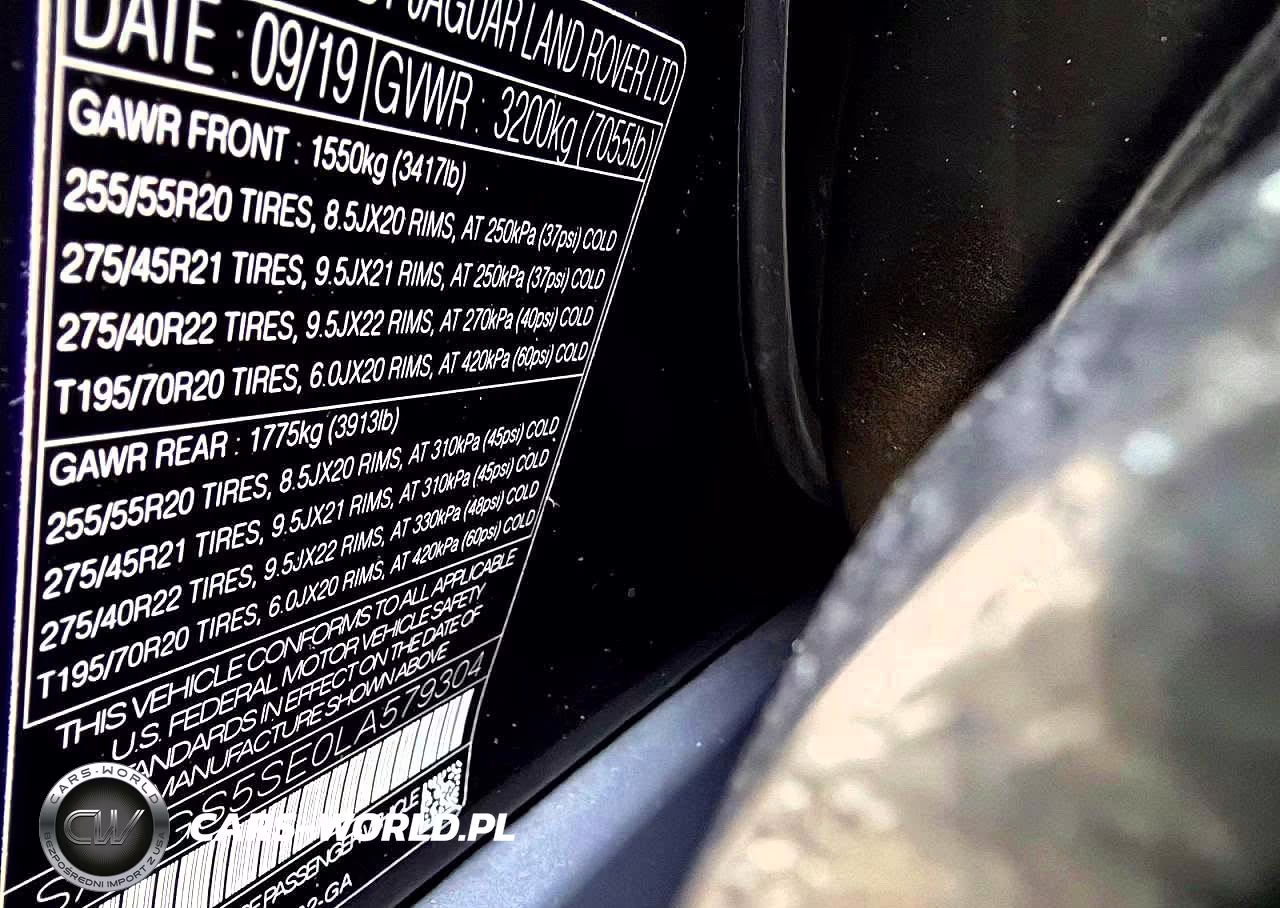 2020 Land Rover Range Rover P525 Hse VIN:SALGS5SE0LA579304 - 10