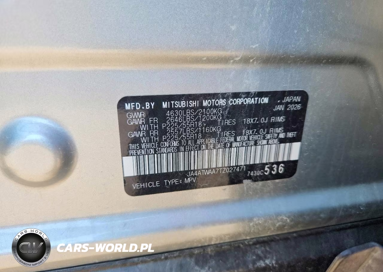 2026 Mitsubishi Eclipse Cross Se VIN:JA4ATWAA7TZ027471 - 12