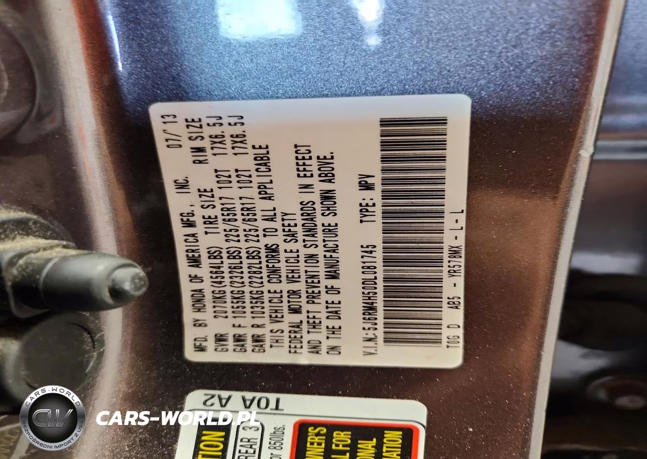 2013 Honda Cr-V Ex VIN:5J6RM4H50DL081745 - 13