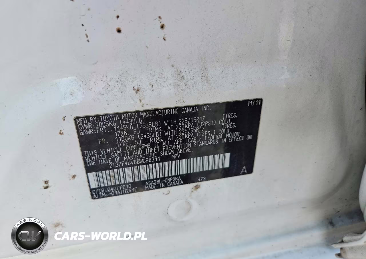 2011 Toyota Rav4 Base VIN:2T3ZF4DV8BW098311 - 13