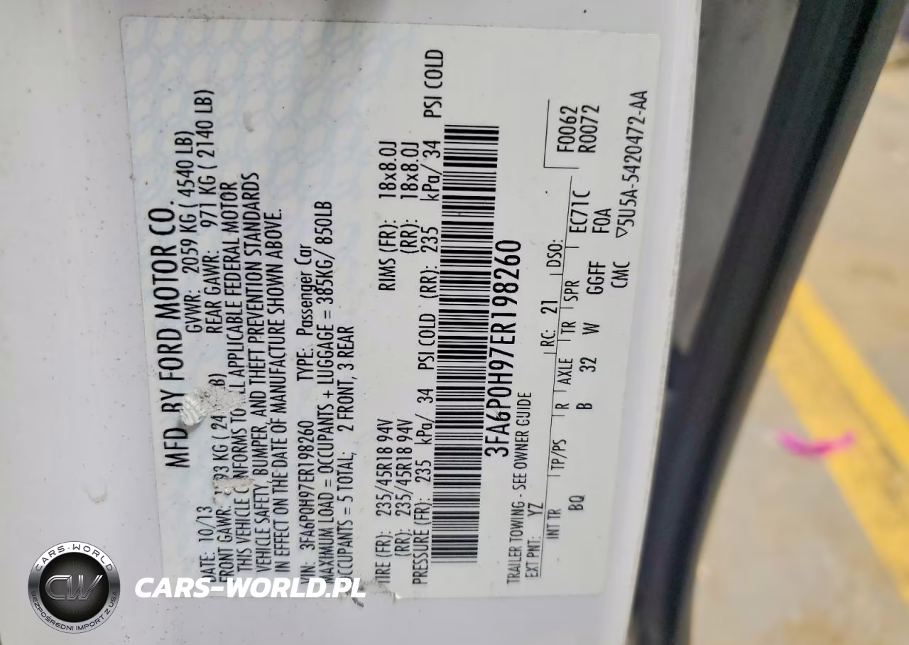 2014 Ford Fusion Se VIN:3FA6P0H97ER198260 - 12