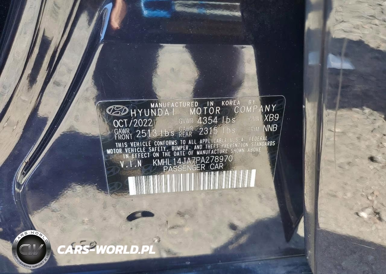 2023 Hyundai Sonata Sel VIN:KMHL14JA7PA278970 - 12