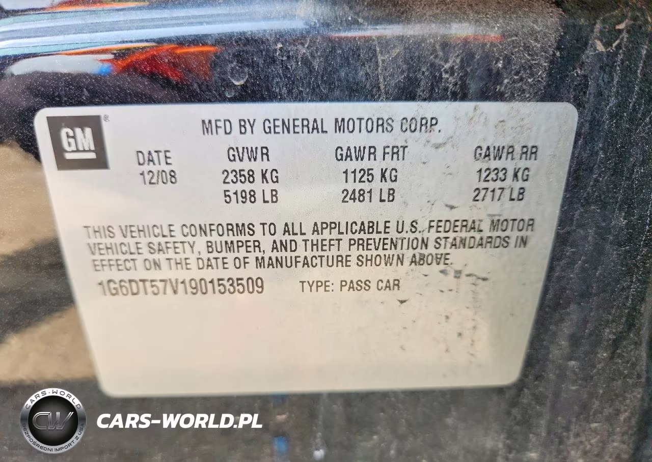 2009 Cadillac Cts Hi Feature V6 VIN:1G6DT57V190153509 - 12