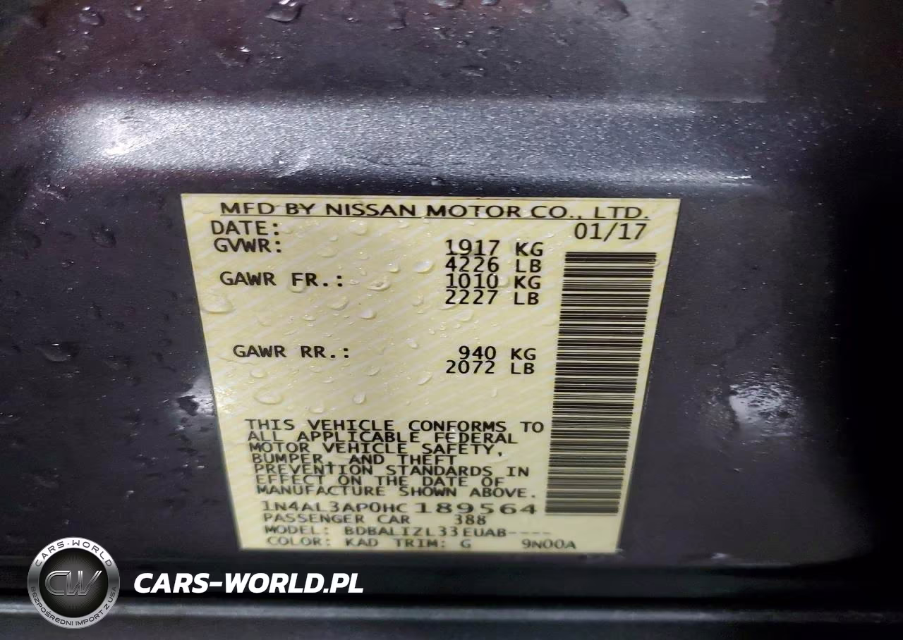 2017 Nissan Altima 2.5 Sv VIN:1N4AL3AP0HC189564 - 12