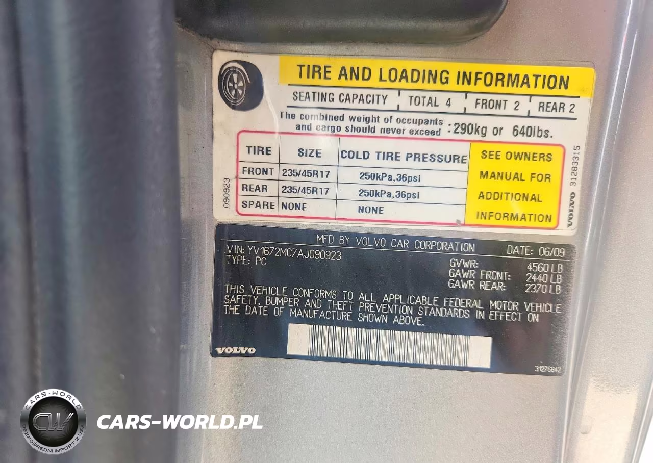 2010 Volvo C70 T5 VIN:YV1672MC7AJ090923 - 12