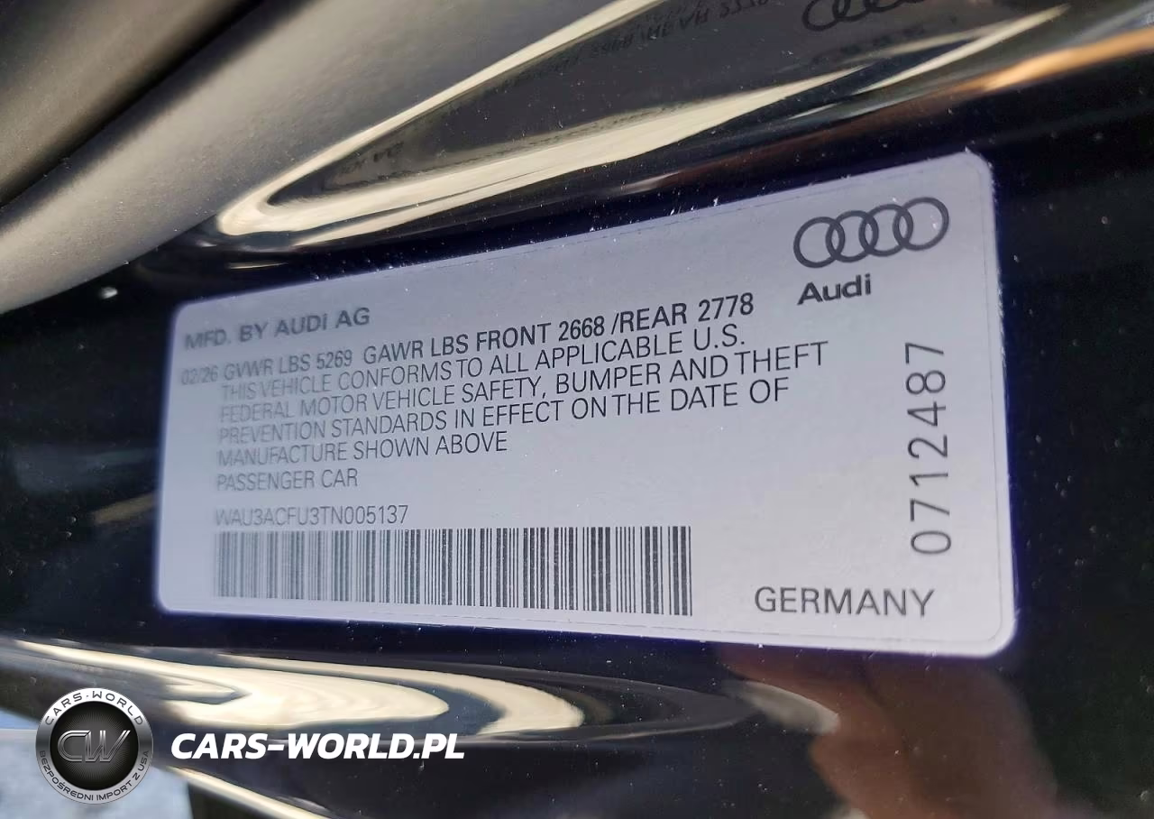 2026 Audi A5 Prestige VIN:WAU3ACFU3TN005137 - 12