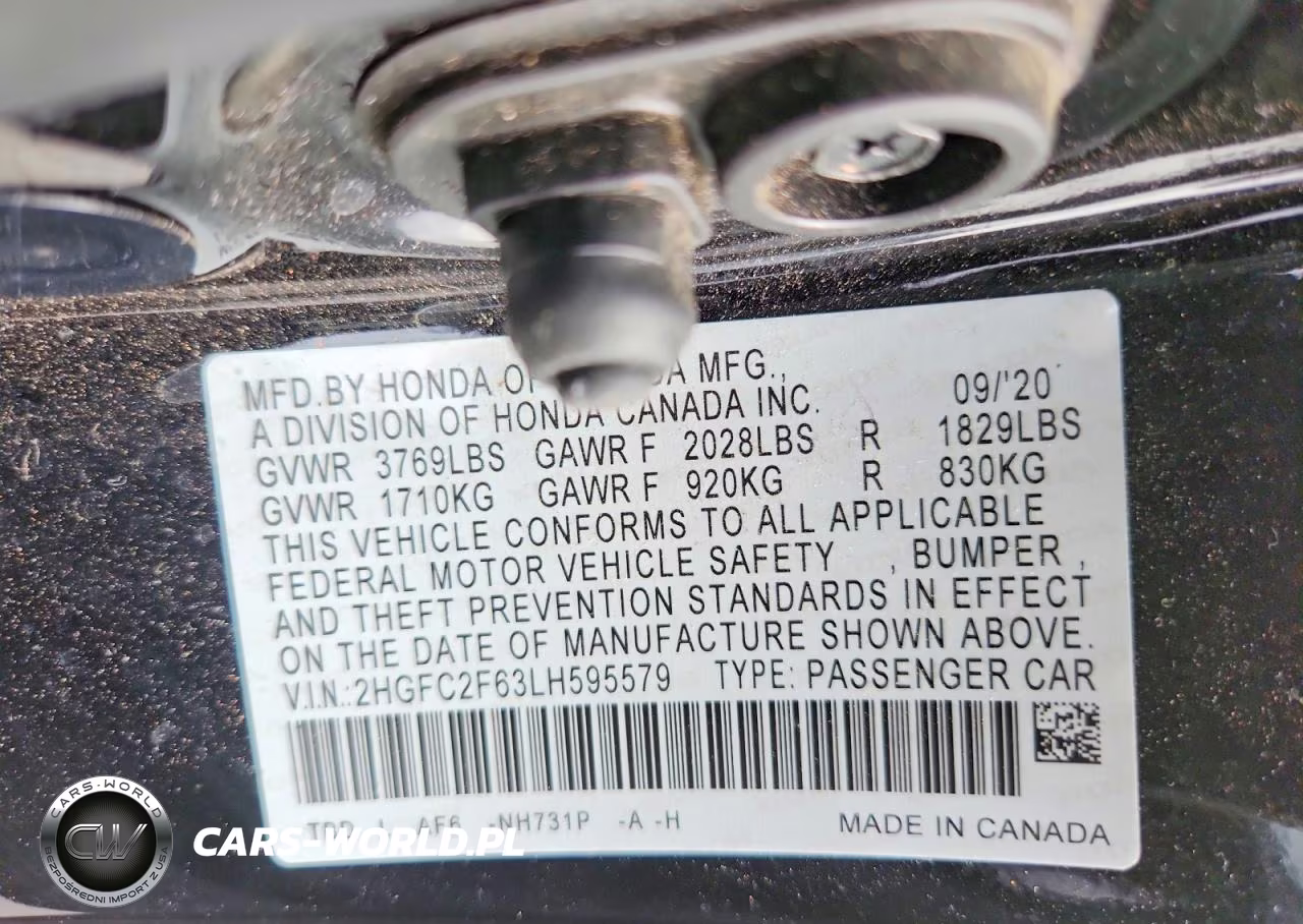 2020 Honda Civic Lx VIN:2HGFC2F63LH595579 - 12