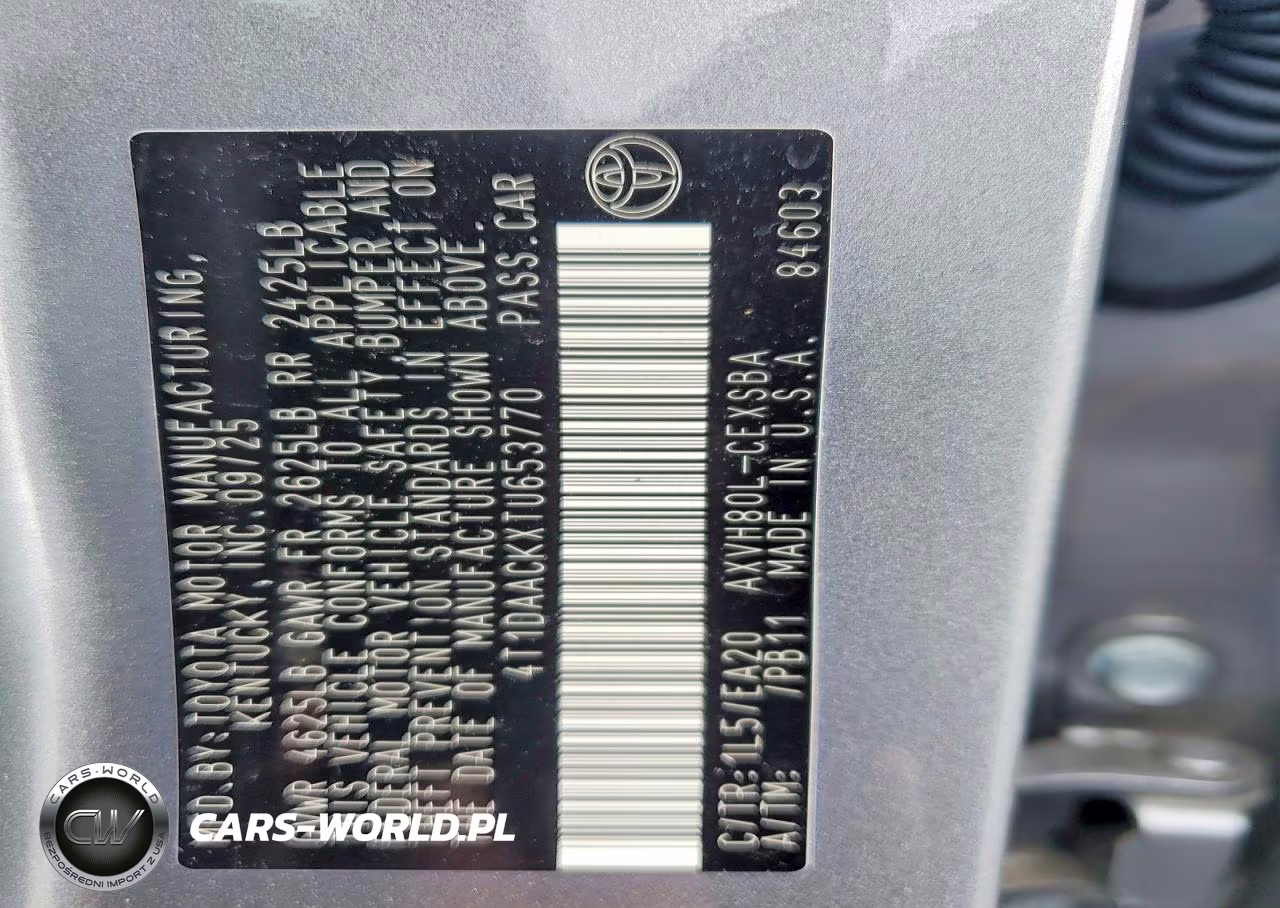 2026 Toyota Camry Se VIN:4T1DAACKXTU653770 - 13