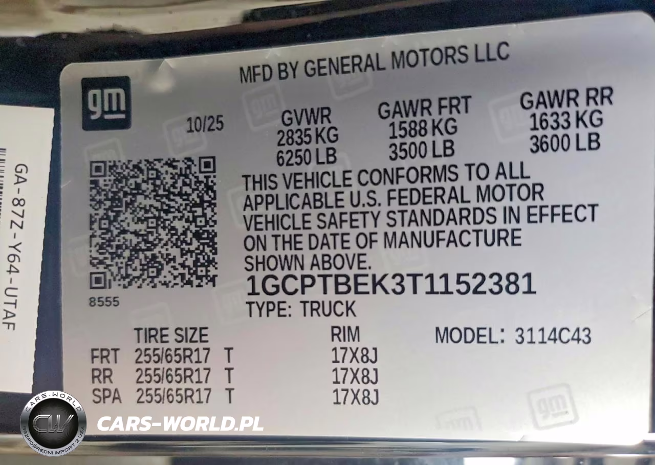 2026 Chevrolet Colorado VIN:1GCPTBEK3T1152381 - 13
