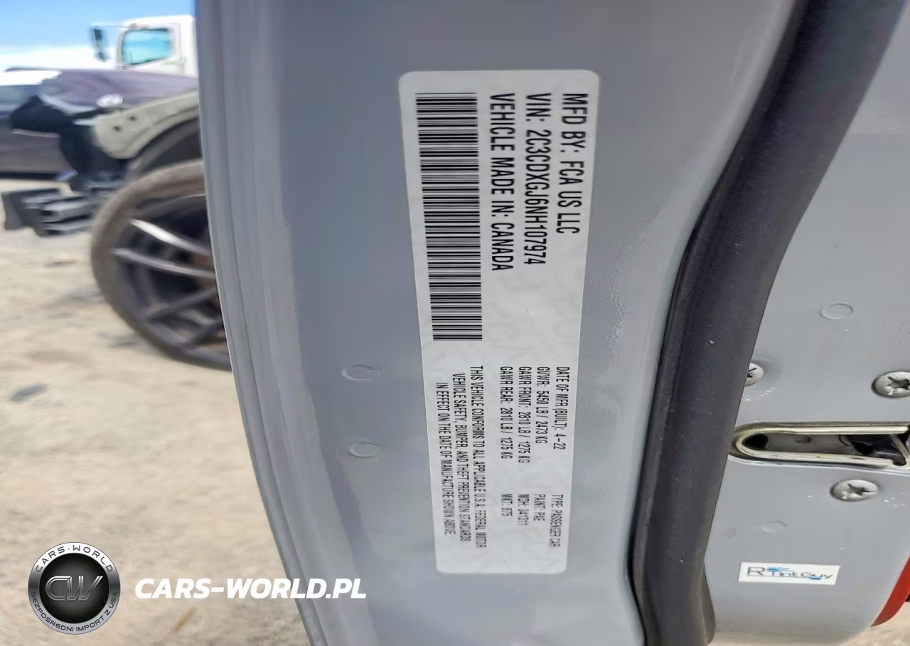 2022 Dodge Charger Scat Pack VIN:2C3CDXGJ6NH107974 - 12