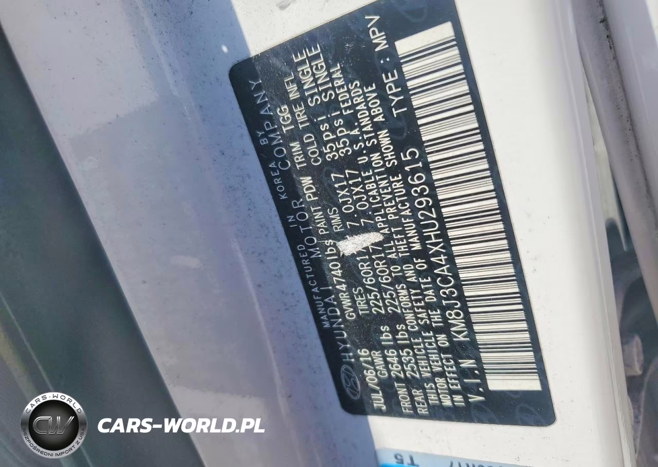 2017 Hyundai Tucson Se VIN:KM8J3CA4XHU293615 - 13