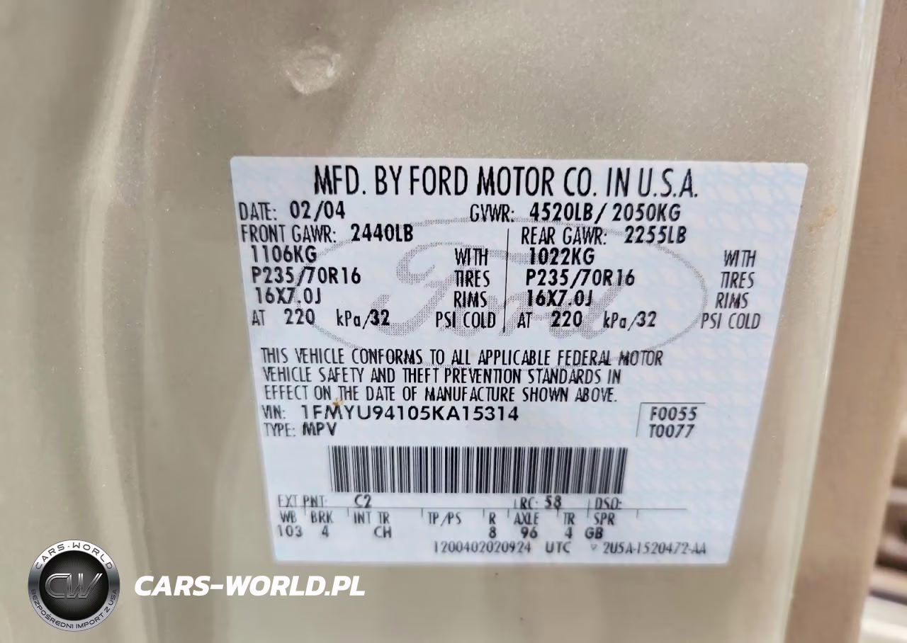 2005 Ford Escape Limited VIN:1FMYU94105KA15314 - 13