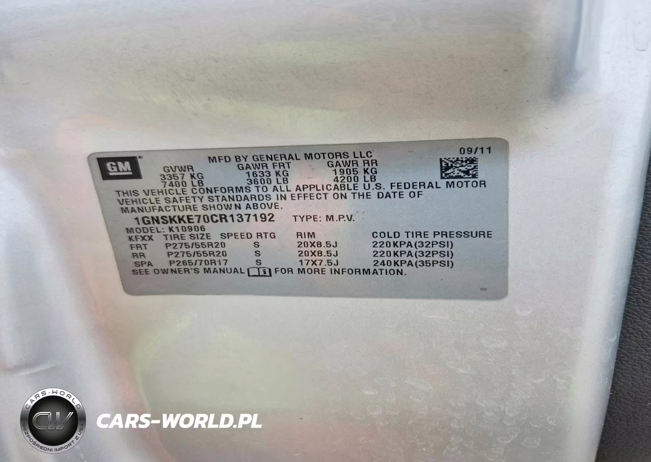 2012 Chevrolet Suburban K1500 Ltz VIN:1GNSKKE70CR137192 - 13