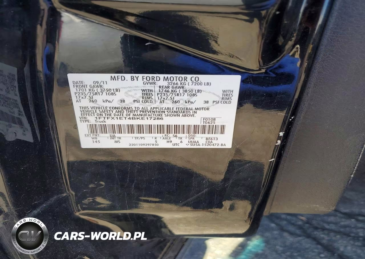 2011 Ford F150 Super Cab VIN:1FTFX1ET4BKE17286 - 12
