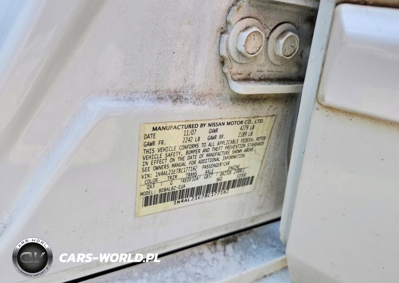2008 Nissan Altima 2.5 VIN:1N4AL21E78C177162 - 12