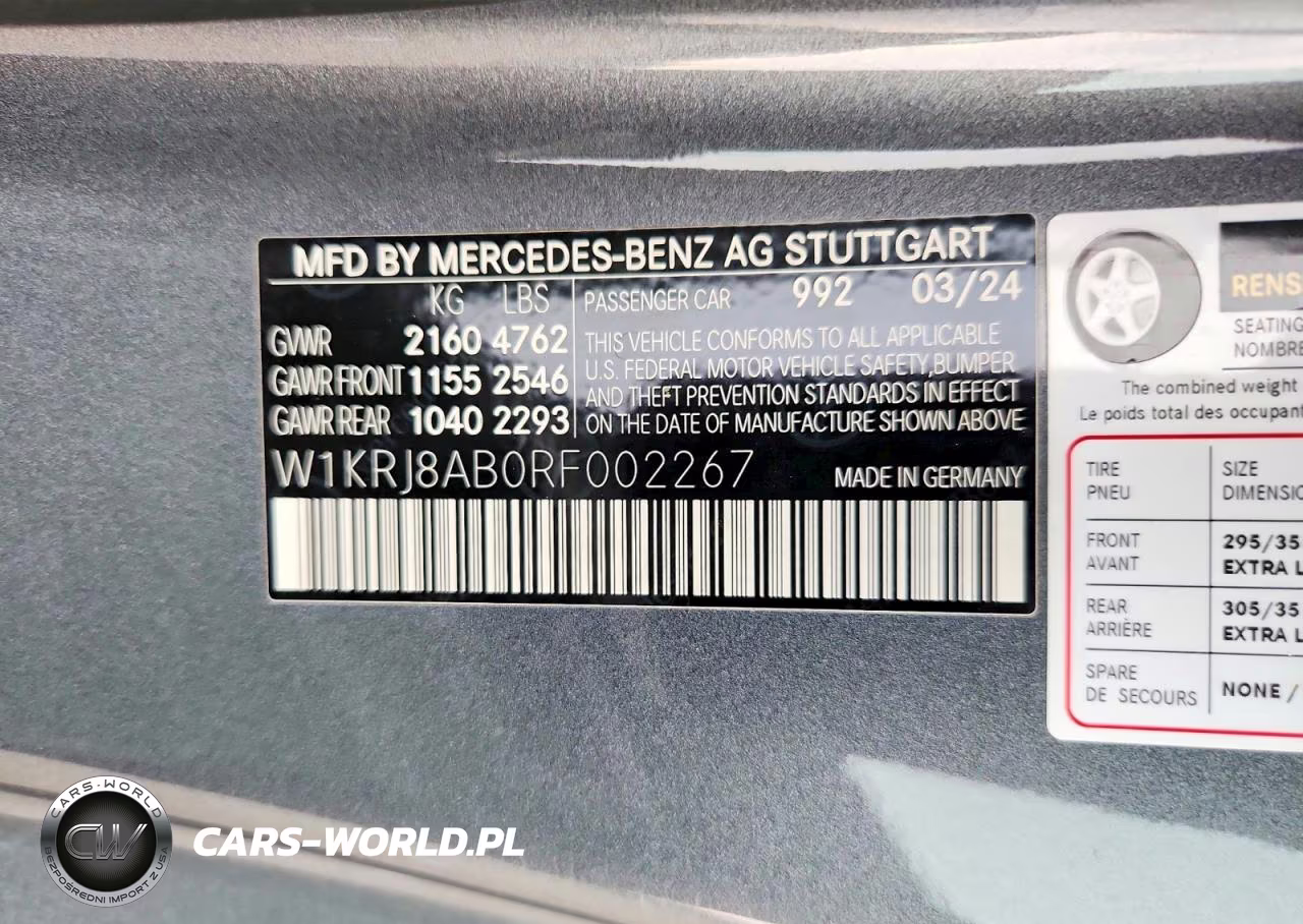 2024 Mercedes-Benz Amg Gt 55 VIN:W1KRJ8AB0RF002267 - 12