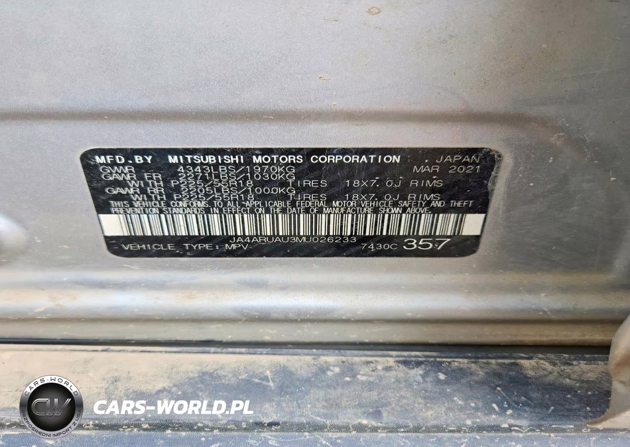 2021 Mitsubishi Outlander Sport Es VIN:JA4ARUAU3MU026233 - 12