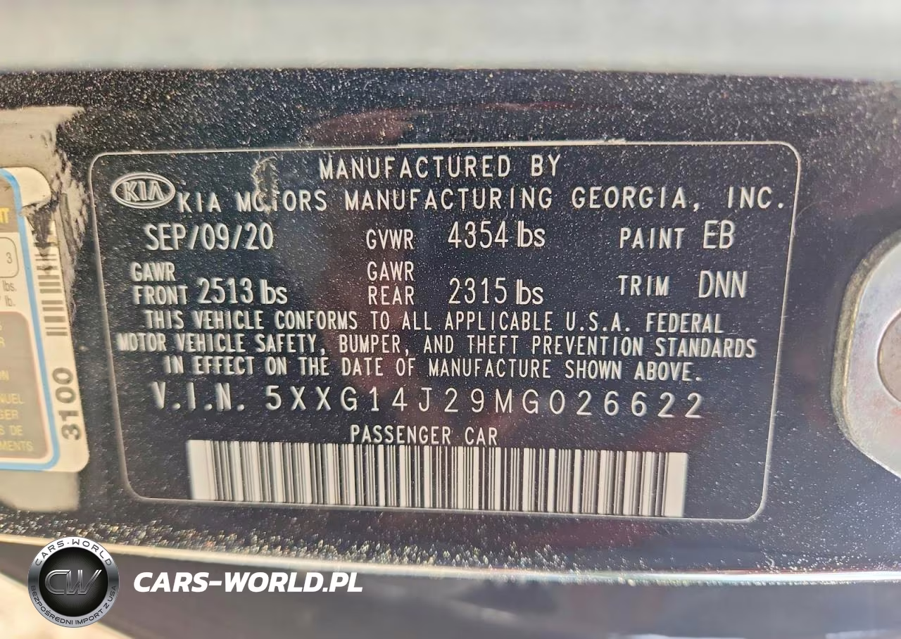 2021 Kia K5 Lxs VIN:5XXG14J29MG026622 - 13