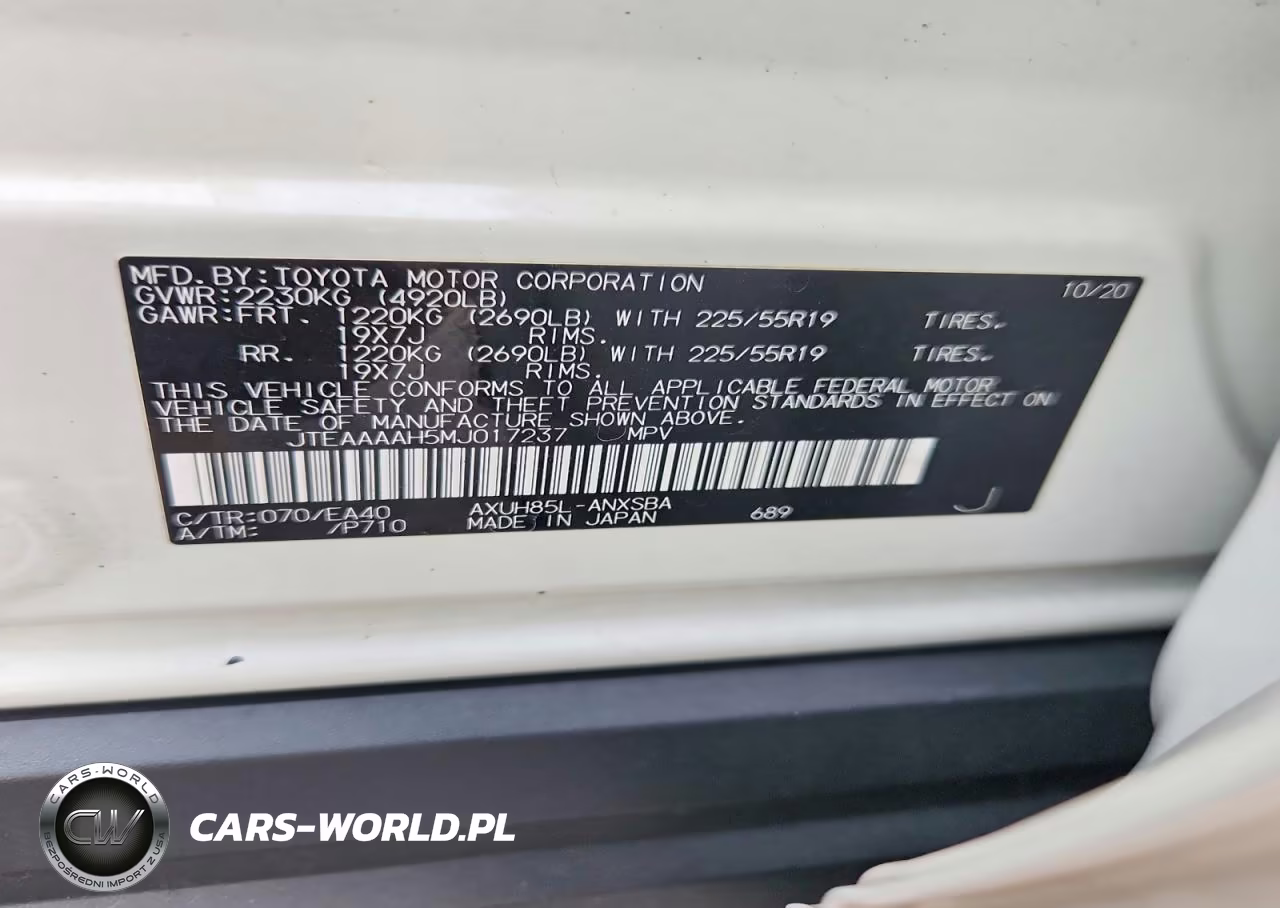 2021 Toyota Venza Limited VIN:JTEAAAAH5MJ017237 - 13