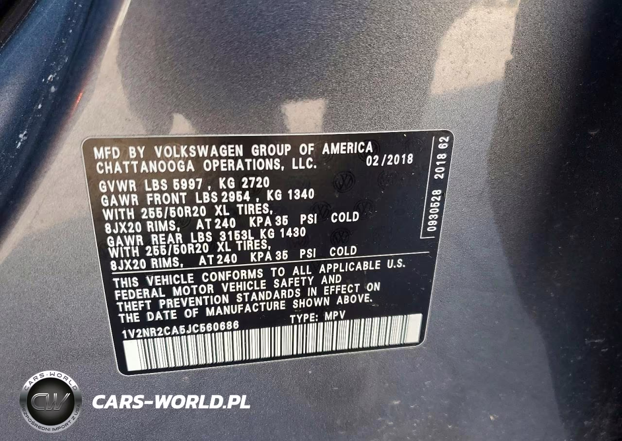 2018 Volkswagen Atlas Sel Premium VIN:1V2NR2CA5JC560686 - 13