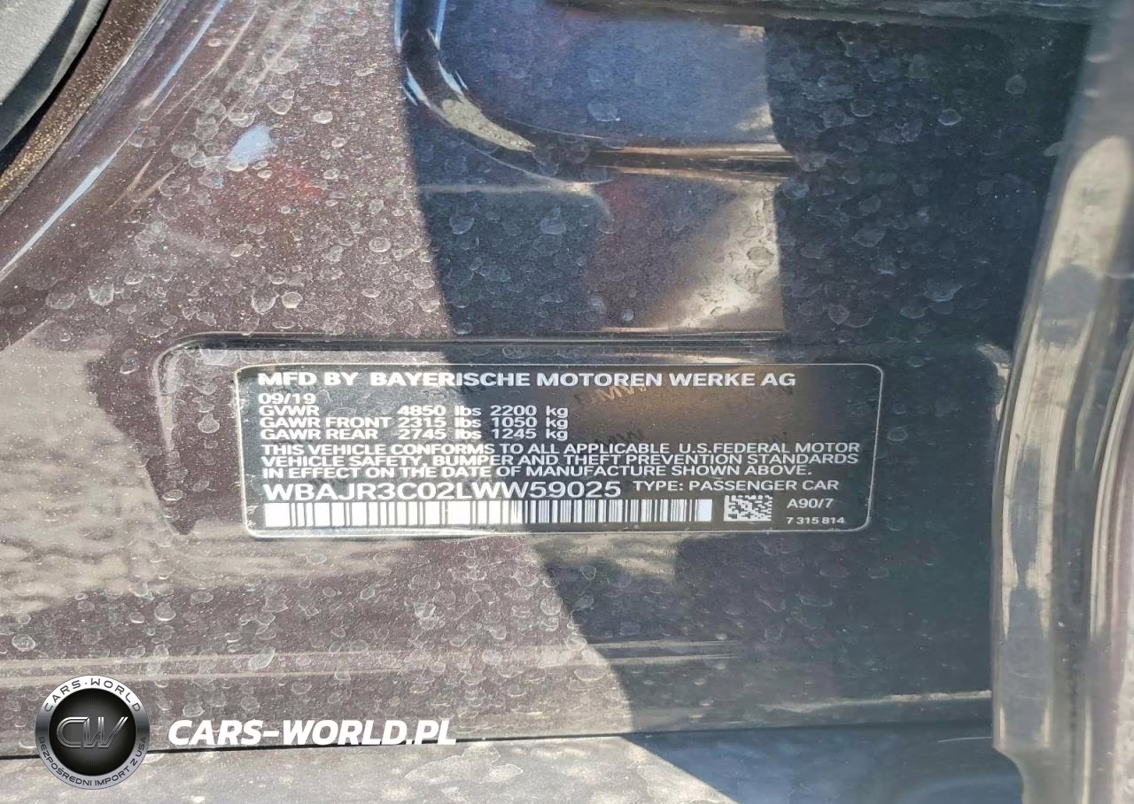 2020 BMW 530 I VIN:WBAJR3C02LWW59025 - 12