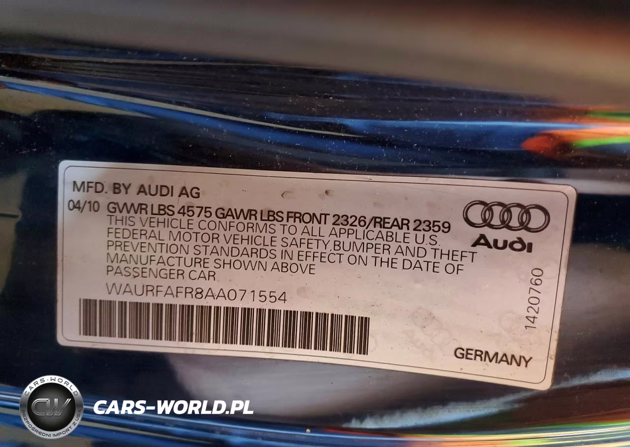 2010 Audi A5 Premium Plus VIN:WAURFAFR8AA071554 - 12