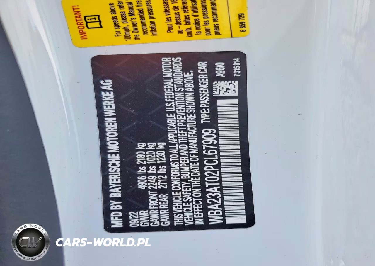 2023 BMW 430I VIN:WBA23AT02PCL67909 - 12